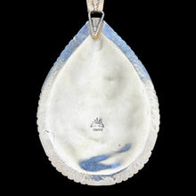 1970s Navajo Sterling Red Coral Teardrop Pendant