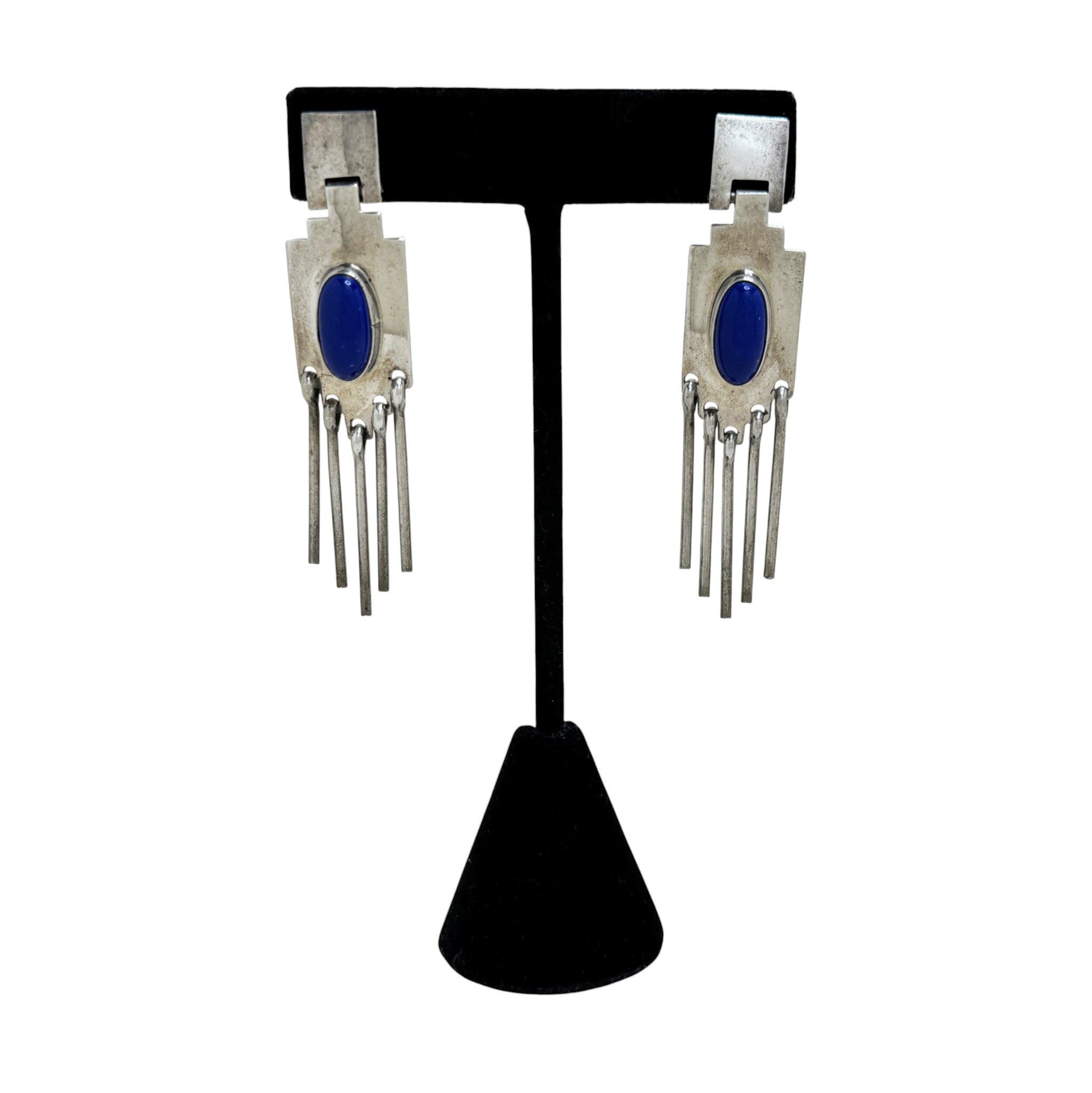1970s Lapis Navajo Sterling Earrings