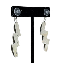 Modernist Taxco Sterling Zig-Zag 1970s Earrings