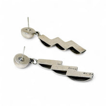 Modernist Taxco Sterling Zig-Zag 1970s Earrings