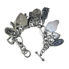 Chunky Religious Sterling Catholic Charm Bracelet