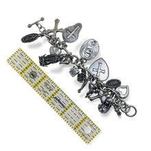 Chunky Religious Sterling Catholic Charm Bracelet