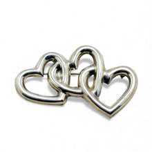 Triple Heart Sterling Pin