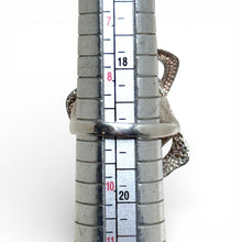 Sculptural Sterling Interlocking Ring Size 8