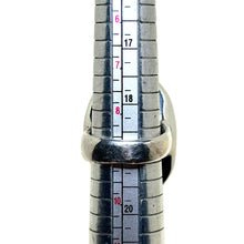 Sterling Hollow Modernist Oval Ring Size 8 3/4