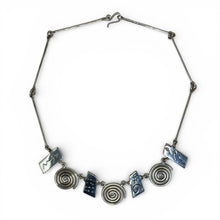 Vintage 90s Sterling Whimsical Modernist Necklace