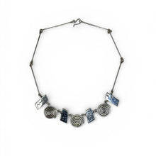 Vintage 90s Sterling Whimsical Modernist Necklace