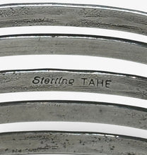 Banded Sterling TAHE Navajo Modernist Cuff Bracelet