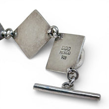 Modernist Geometric Taxco Sterling Toggle Bracelet