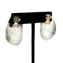 1980s Sterling Giraffe and Leopard Modernist Applique Earrings