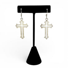 Taxco Sterling Silver Gothic Cross Earrings