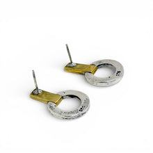 Sterling & Brass Modernist Taxco Earring