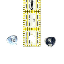 Sterling Taxco Bezeled Heart Post Earrings