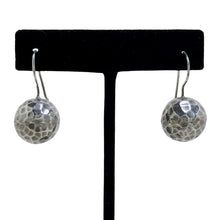 Hammered Sterling Spheres on French Hooks