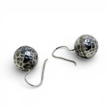 Hammered Sterling Spheres on French Hooks