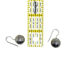 Hammered Sterling Spheres on French Hooks