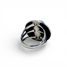 1970s Turquoise and Sterling Cut Away Ring Size 6 1/2