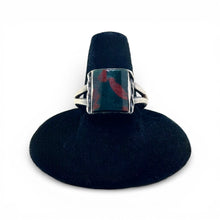 Sterling Bloodstone Ring Size 10