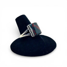 Sterling Bloodstone Ring Size 10