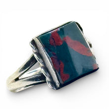 Sterling Bloodstone Ring Size 10