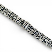 Sterling Multi Strain Byzantine Chain Bracelet Size 7 1/4