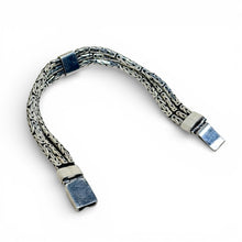 Sterling Multi Strain Byzantine Chain Bracelet Size 7 1/4