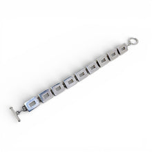 Sterling Rectangle Link Toggle Bracelet