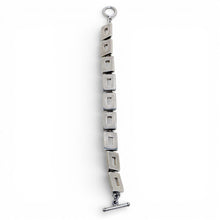 Sterling Rectangle Link Toggle Bracelet
