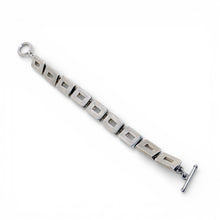 Sterling Rectangle Link Toggle Bracelet
