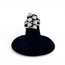 Sterling Taxco Interlock Ball Ring Size 5 1/2