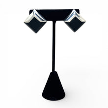 Vintage Taxco Black Enamel Modernist Earrings