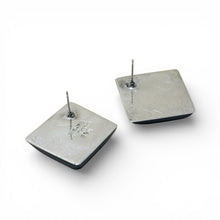 Vintage Taxco Black Enamel Modernist Earrings