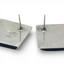 Vintage Taxco Black Enamel Modernist Earrings