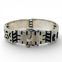 Sterling Artisan 1990s Industrial Art-Jewelry Aesthetic Bracelet