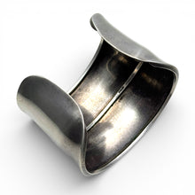 Wide Tapered Sterling Silver Armor Cuff