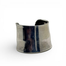 Wide Tapered Sterling Silver Armor Cuff