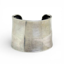 Wide Tapered Sterling Silver Armor Cuff