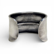 Wide Tapered Sterling Silver Armor Cuff