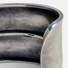 Wide Tapered Sterling Silver Armor Cuff