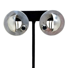 Artist Signed Sculptural Sterling Taxco Abstract Art Earrings