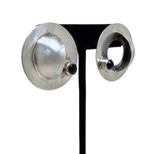 Artist Signed Sculptural Sterling Taxco Abstract Art Earrings