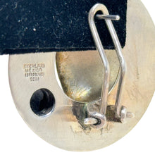 Artist Signed Sculptural Sterling Taxco Abstract Art Earrings