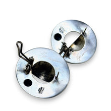 Artist Signed Sculptural Sterling Taxco Abstract Art Earrings