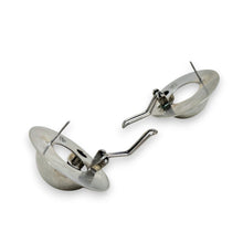 Artist Signed Sculptural Sterling Taxco Abstract Art Earrings