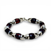 Sterling and Enamel Link Bracelet