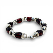 Sterling and Enamel Link Bracelet