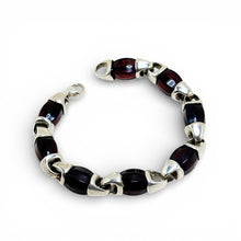 Sterling and Enamel Link Bracelet