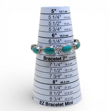 Sterling Black and Blue Enamel Toggle Bracelet Size 6 1/2