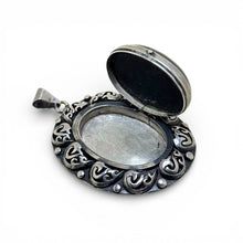 Sterling Gold Sheen Obsidian Secret Compartment Pendant