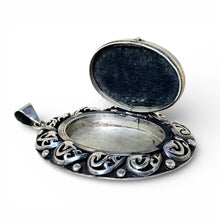 Sterling Gold Sheen Obsidian Secret Compartment Pendant